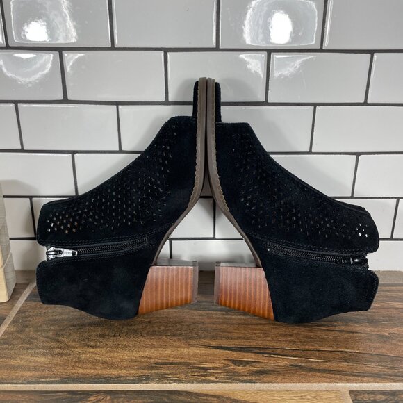 Vionic Aloft Chryssa Womens Size 6.5 Shoes Black Suede Open Toe Ankle Boots - Picture 7 of 14